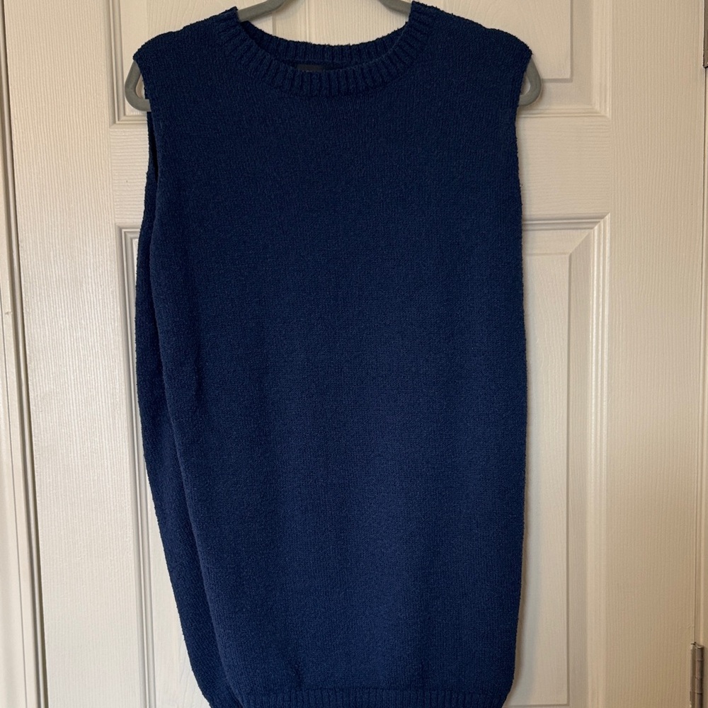 Everlane Navy Short Sleeve Knit Top - Women's - Picture 4 of 6